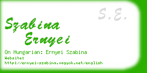 szabina ernyei business card